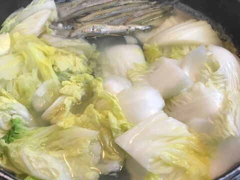 シシャモと白菜のシンプル鍋